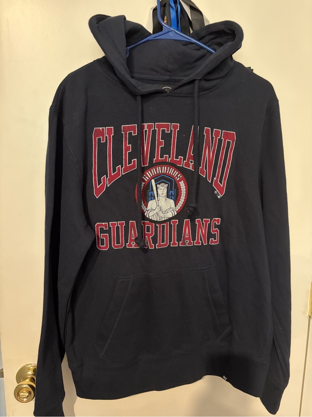 47 CLEVELAND GUARDIANS MENS
NAVY BLUE BIG UPS HEADLINE
LONG SLEEVE HOODIE-NWT